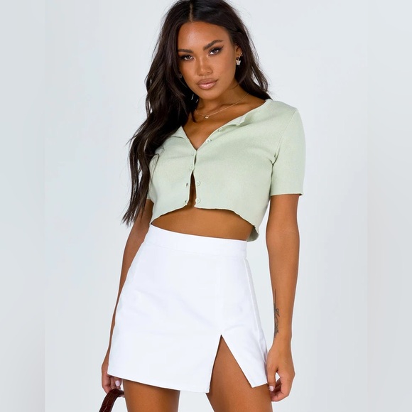 Princess Polly Lola Denim Mini Skirt White - Picture 2 of 3